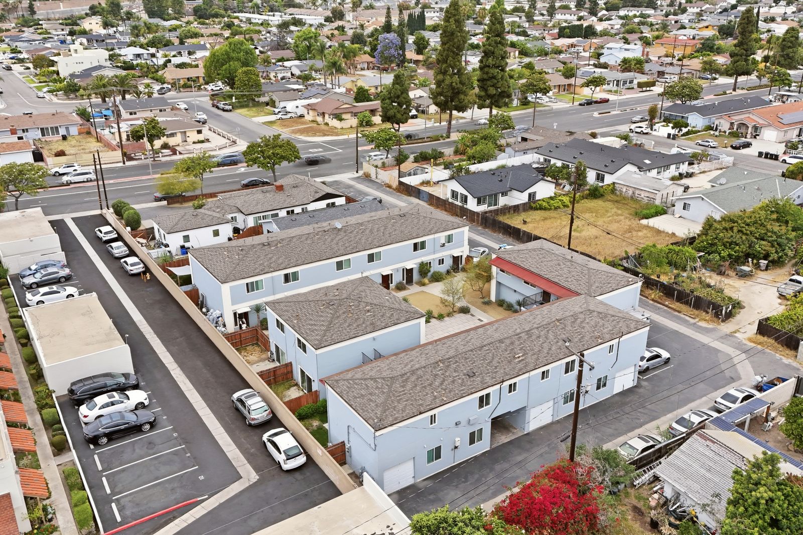Aerial view of the full property
